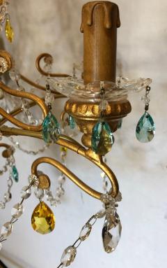 Neoclassical Handcrafted Italian Gilt Metal and Crystal Chandelier by Alba Lamp - 1210787