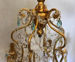 Neoclassical Handcrafted Italian Gilt Metal and Crystal Chandelier by Alba Lamp - 1210789