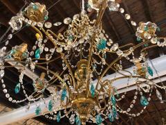 Neoclassical Handcrafted Italian Gilt Metal and Crystal Chandelier by Alba Lamp - 1210794