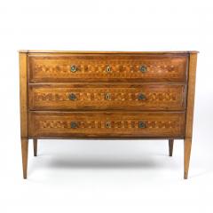 Neoclassical Inlaid 3 Drawer Commode Likely Italian Possibly Maltese ca 1770 - 2180445