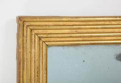 Neoclassical Italian gilded rectangular mirror with ribbed carving - 1013827