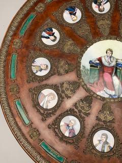 Neoclassical Mahogany Napoleonic Plaque Mounted Center Table France 1930s - 4417716