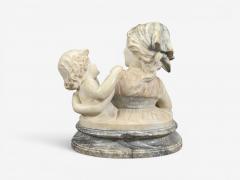 Neoclassical Marble Statue Mother and Daughter France 1910s - 4610251