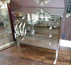 Neoclassical Modern 4 Drawer Mirrored Dresser - 3113295