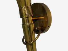 Neoclassical Monumental Torchiere Wall Sconces Brass Glass 20th c  - 4712990