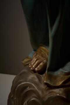 Neoclassical Polychrome Wood and Gilt Metal Angel Floor Lamps 19th Century - 4510693