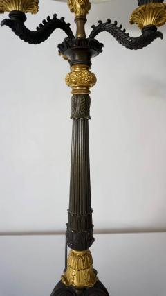 Neoclassical Regency Bronze and Ormolu Candelabra Lamp - 1277110