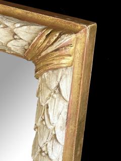 Neoclassical Revival Ivory Painted and Parcel gilt Carved Rectangular Mirror - 3616169