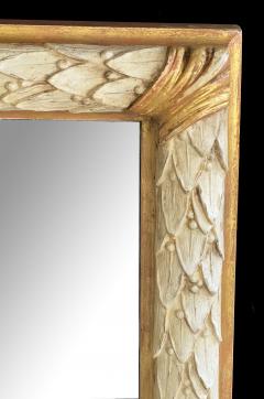 Neoclassical Revival Ivory Painted and Parcel gilt Carved Rectangular Mirror - 3616171