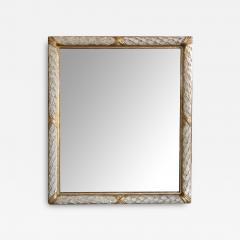 Neoclassical Revival Ivory Painted and Parcel gilt Carved Rectangular Mirror - 3616281