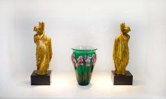 Neoclassical Romanesque Bronze Female Form Sculptures with Marble Bases - 1972412