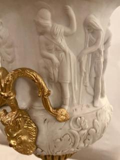 Neoclassical Sevres Parian and Dor Bronze Mounted Urns or Vases 1920s a Pair - 2980903