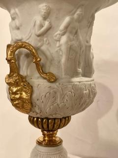Neoclassical Sevres Parian and Dor Bronze Mounted Urns or Vases 1920s a Pair - 2980905