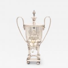 Neoclassical Silver Plated Covered Hot water Urn 19th century - 3823858