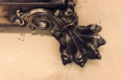 Neoclassical Silver over Bronze Antique Corinthian Column Form Standing Lamp - 3002184