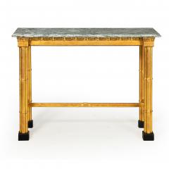 Neoclassical Simulated Bamboo Giltwood Console Pier Table 20th century - 4738504