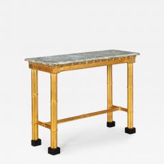 Neoclassical Simulated Bamboo Giltwood Console Pier Table 20th century - 4738560