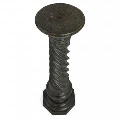 Neoclassical Solomonic green serpentine column - 1874738