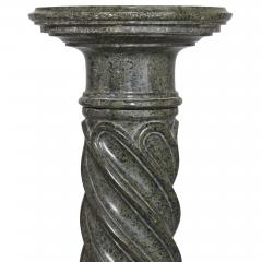 Neoclassical Solomonic green serpentine column - 1874744