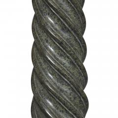 Neoclassical Solomonic green serpentine column - 1874746