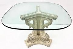 Neoclassical Style Carved Dolphins Venetian Gueridon Table with Glass Top - 3509535