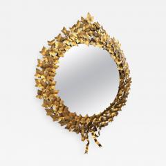 Neoclassical Style Gold Floral Mirror - 618982