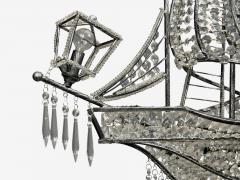 Neoclassical Style Large Sail Boat Chandelier Iron Crystal 2000s - 4696286
