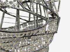 Neoclassical Style Large Sail Boat Chandelier Iron Crystal 2000s - 4696287