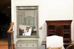 Neoclassical Style Mirror Made from 1750s French Door Frames with Carved Decor - 3432799