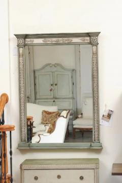 Neoclassical Style Mirror Made from 1750s French Door Frames with Carved Decor - 3432816