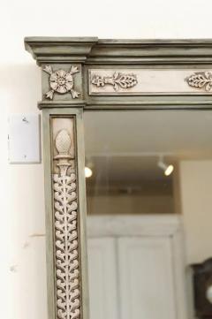 Neoclassical Style Mirror Made from 1750s French Door Frames with Carved Decor - 3432972