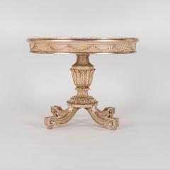 Neoclassical Style Polychrome Giltwood Center Table - 4817207