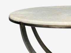 Neoclassical Style Steel Marble End Tables USA 20th c  - 4293007
