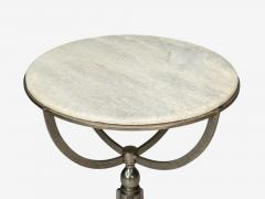 Neoclassical Style Steel Marble End Tables USA 20th c  - 4293009
