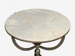 Neoclassical Style Steel Marble End Tables USA 20th c  - 4293010