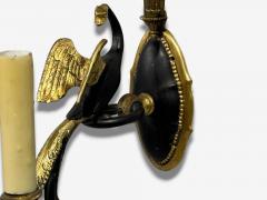 Neoclassical Style Swan Sconces Gilt Metal Crystal France 1930s - 4731323