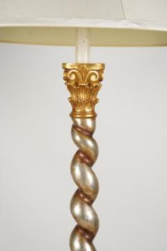 Neoclassical Style Thomas Morgan Gold Silver Giltwood Floor Lamp - 2259661