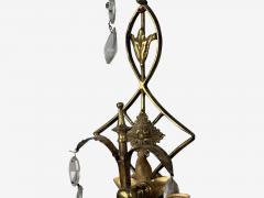 Neoclassical Style Wall Sconces Bronze Crystal France 1950s - 4731399