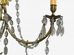 Neoclassical Style Wall Sconces Bronze Crystal France 1950s - 4731402