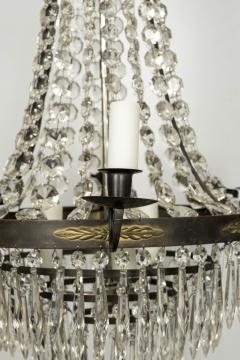 Neoclassical Swedish Gilt Brass and Crystal Chandelier - 2504762