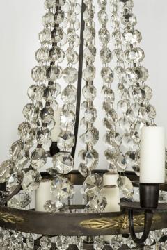 Neoclassical Swedish Gilt Brass and Crystal Chandelier - 2504766