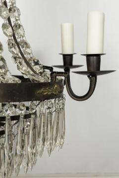 Neoclassical Swedish Gilt Brass and Crystal Chandelier - 2504767