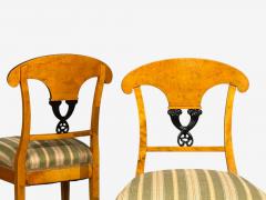 Neoclassical Ten Dining Chairs Ebonized Wood Beech Austria 1970s - 4760067