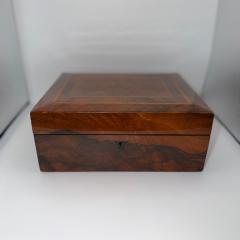 Neoclassical Vanity Box Walnut with Inlays Velvet South Germany circa 1900 - 4647737