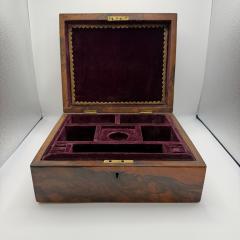 Neoclassical Vanity Box Walnut with Inlays Velvet South Germany circa 1900 - 4647739