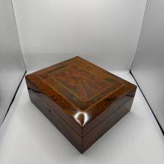 Neoclassical Vanity Box Walnut with Inlays Velvet South Germany circa 1900 - 4647741