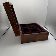 Neoclassical Vanity Box Walnut with Inlays Velvet South Germany circa 1900 - 4647743