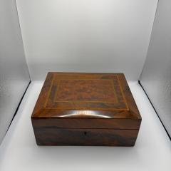Neoclassical Vanity Box Walnut with Inlays Velvet South Germany circa 1900 - 4647744