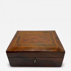 Neoclassical Vanity Box Walnut with Inlays Velvet South Germany circa 1900 - 4648158
