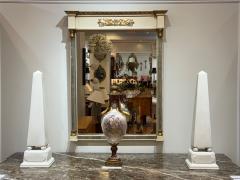 Neoclassical White Marble Obelisks on Pedestals France 1920s - 4339322
